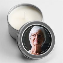 Bougie souvenir Pour l'Eternité personnalisable - 5 cm et 2,5 cm de hauteur - Monfairepart