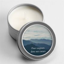 Bougie souvenir Oraison personnalisable - 5 cm et 2,5 cm de hauteur - Monfairepart