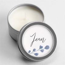 Bougie souvenir Présent et Mémoire personnalisable - 5 cm et 2,5 cm de hauteur - Monfairepart