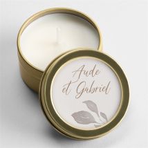 Bougie mariage Élégance personnalisable - 5 cm et 2,5 cm de hauteur - Monfairepart