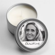 Bougie souvenir Souvenir portrait personnalisable - 5 cm et 2,5 cm de hauteur - Monfairepart