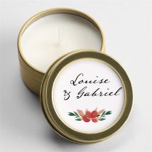 Bougie mariage Notre Cadre personnalisable - 5 cm et 2,5 cm de hauteur - Monfairepart