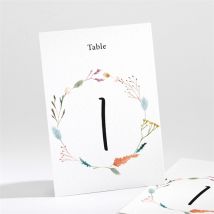 Numéro de table mariage Art Champêtre personnalisable - 9,5 x 13,8 cm - Monfairepart