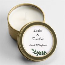 Bougie mariage Evidence personnalisable - 5 cm et 2,5 cm de hauteur - Monfairepart