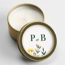 Bougie mariage Encadrés personnalisable - 5 cm, 2,5 cm de hauteur - Monfairepart