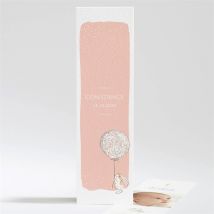 Signet baptême Petit Lapin Baptême personnalisable - Couleur Rouge/Rose et Beige, Blanc et Gris - 5,4 x 19,4 cm - Monfairepart