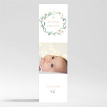 Signet baptême Jolie poésie Magnet personnalisable - Couleur Vert et Blanc - 5,4 x 19,4 cm - Monfairepart