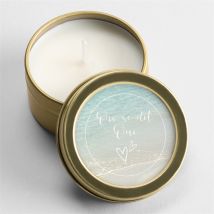 Bougie mariage Paradis sur Plage personnalisable - 5 cm et 2,5 cm de hauteur - Monfairepart