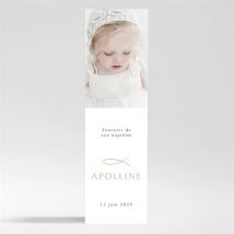 Signet baptême Jolie Sagesse Magnet personnalisable - Couleur Rose, Jaune et Beige, Blanc et Gris - 5,4 x 19,4 cm - Monfairepart