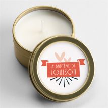 Bougie baptême Petit Photomaton personnalisable - 5 cm et 2,5 cm de hauteur - Monfairepart