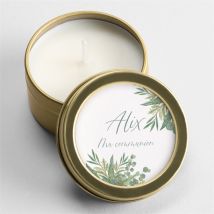 Bougie communion En Grâce personnalisable - 5 cm et 2,5 cm de hauteur - Monfairepart