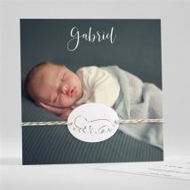 Faire-part naissance Notre Bijou personnalisable - 13,5 x 13,5 cm - Monfairepart