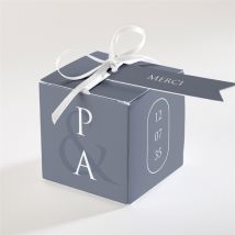 Boîte de dragées mariage Reliefs personnalisable - 4,5 cm - Monfairepart