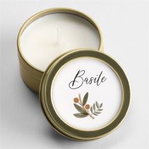Bougie naissance Présentation personnalisable - 5 cm et 2,5 cm de hauteur - Monfairepart