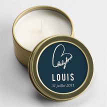 Bougie naissance Baby Love personnalisable - 5 cm et 2,5 cm de hauteur - Monfairepart