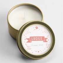 Bougie communion Lumière personnalisable - 5 cm et 2,5 cm de hauteur - Monfairepart