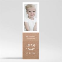 Signet communion Première Communion magnet personnalisable - Couleur Kraft - 5,4 x 19,4 cm - Monfairepart