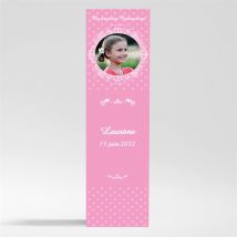 Signet communion Mon cadre rose magnet personnalisable - Couleur Rose - 5,4 x 19,4 cm - Monfairepart