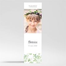 Signet communion Ornements magnet personnalisable - Couleur Vert, Jaune et Blanc - 5,4 x 19,4 cm - Monfairepart