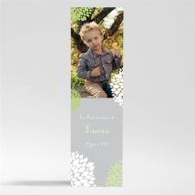 Signet communion Cadre gris et lumière personnalisable - Couleur Gris - 5,4 x 19,4 cm - Monfairepart