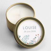 Bougie naissance Apesanteur personnalisable - 5 cm et 2,5 cm de hauteur - Monfairepart