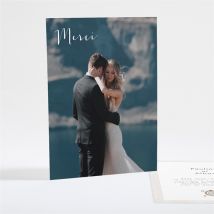 Carte de remerciement mariage Notre Passeport personnalisable - 10,5 x 14,5 cm - Monfairepart