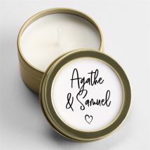 Bougie mariage Juste Nous personnalisable - 5 cm et 2,5 cm de hauteur - Monfairepart