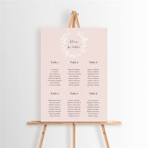Plan de table mariage Médaillon personnalisable - 29,7 x 42 cm - Monfairepart