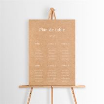 Plan de table mariage Bohème écolo personnalisable - 29,7 x 42 cm - Monfairepart