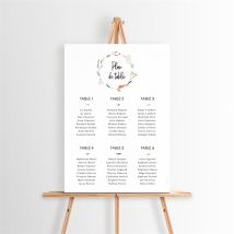 Plan de table mariage Art Champêtre personnalisable - 29,7 x 42 cm - Monfairepart