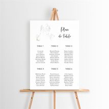Plan de table mariage Complicité personnalisable - 29,7 x 42 cm - Monfairepart