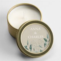 Bougie mariage Intimité personnalisable - 5 cm et 2,5 cm de hauteur - Monfairepart