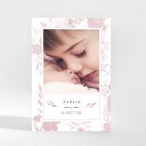 Faire-part naissance Aquarelle vintage magnet personnalisable - Couleur Rose - 9,5 x 13,8 cm - Monfairepart