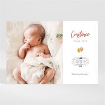 Faire-part naissance Tendre Aquarelle magnet personnalisable - 13,8 x 9,5 cm - Monfairepart