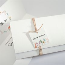 Faire-part mariage Art Champêtre Pochette - 21 x 9,2 cm - Monfairepart