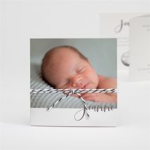 Faire-part naissance Joli photomaton à gratter personnalisable - Couleur Blanc - 10 x 10 cm - Monfairepart