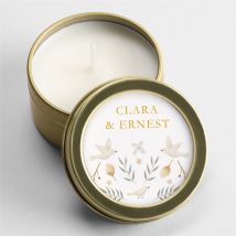 Bougie mariage Céleste personnalisable - 5 cm et 2,5 cm de hauteur - Monfairepart