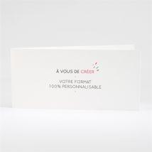 Faire-part mariage 100% creation personnalisable - 21 x 10 cm fermé - Monfairepart