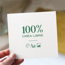 Faire-part mariage Ma Création personnalisable - Couleur Blanc - 15 x 14 cm - Monfairepart