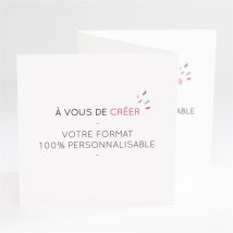 Faire-part mariage Accordéon 100% à créer personnalisable - 10 x 10 cm - Monfairepart