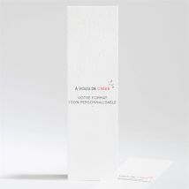 Faire-part mariage Faire part Fin à créer personnalisable - Couleur Blanc - 5,3 x 19,4 cm - Monfairepart