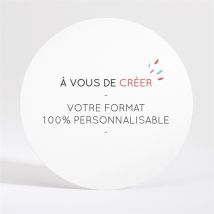 Faire-part mariage Un rond vierge recto simple personnalisable - 13,5 cm - Monfairepart