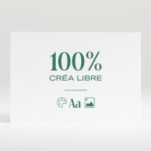 Carton d'invitation mariage Création vierge pliée personnalisable - 11 x 7,5 cm - Monfairepart