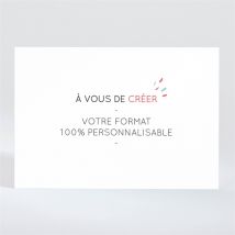 Save the Date mariage Création vierge pliée personnalisable - 13,8 cm x 9,5cm - Monfairepart