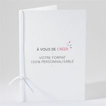 Livret de messe mariage Création vierge pliée personnalisable - 15,2 x 21,5 cm - Monfairepart