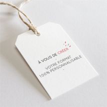 Etiquette mariage Création vierge pliée personnalisable - 4 x 6 cm - Monfairepart