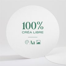 Menu mariage Vierge 13,5 cm x 13,5 cm personnalisable - 13,5 x 13,5 cm - Monfairepart