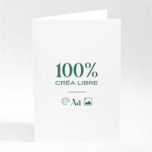 Menu mariage Vierge de 10 x 14,5 cm fermé personnalisable - 10 x 14,5 cm - Monfairepart