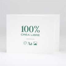 Faire-part naissance A vous de créer facilement personnalisable - Couleur Blanc - 15 x 10,5 cm - Monfairepart