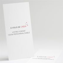 Faire-part naissance Marque page 100% vierge personnalisable - Couleur Blanc - 10 x 21 cm - Monfairepart